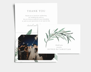 Lush Greenery - Thank You Card with Insert