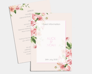 Dream Bouquet - Wedding Information Card