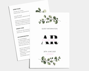 Leafy - Wedding Information Card