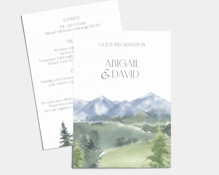 Countryside - Wedding Information Card