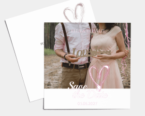 Painted Heart - Save the Date Card (square)