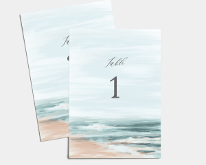 Painted Beach - Table Numbers set 1 - 10
