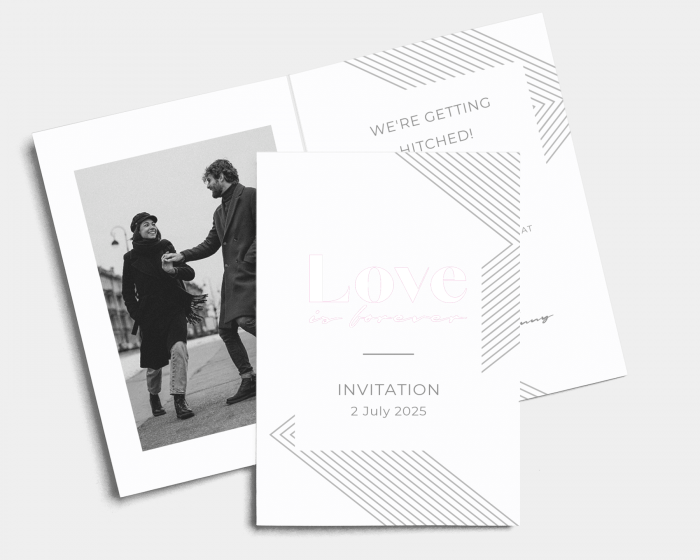 Forever - Wedding Invitation - Folded Card (portrait)