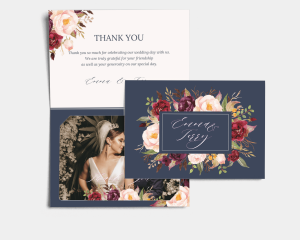 Marsala - Thank You Card with Insert