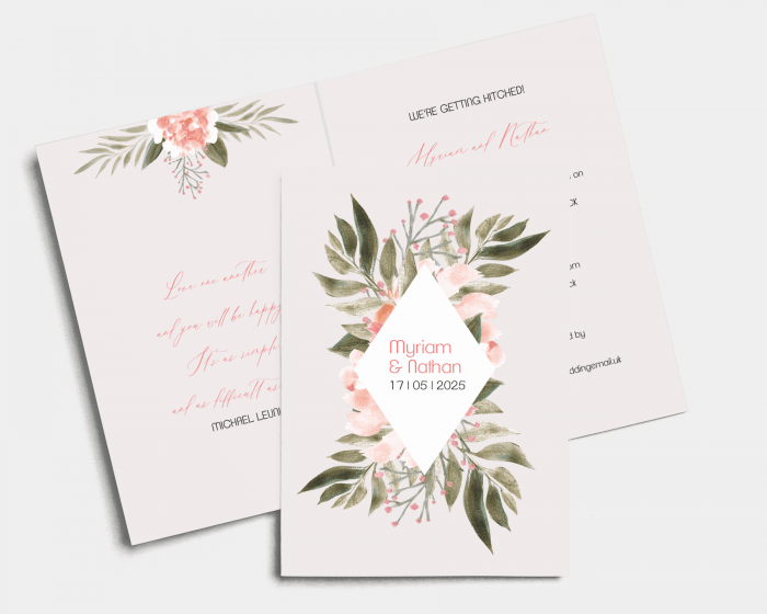 Aurora - Wedding Invitation - Folded Card (portrait)