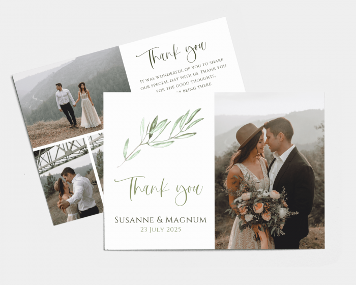 Olive - Wedding Thank You Card