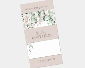 Romantic Wisteria - 3 Piece Wedding Invitation