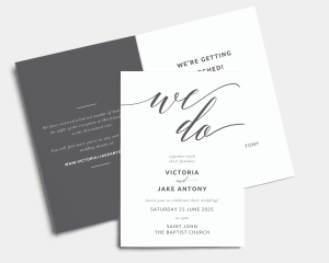 We do - Wedding Invitation - Folded Card (portrait)