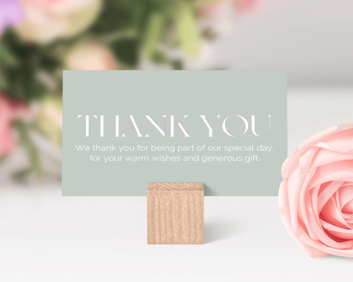 Amore - Small Wedding Thank You Card