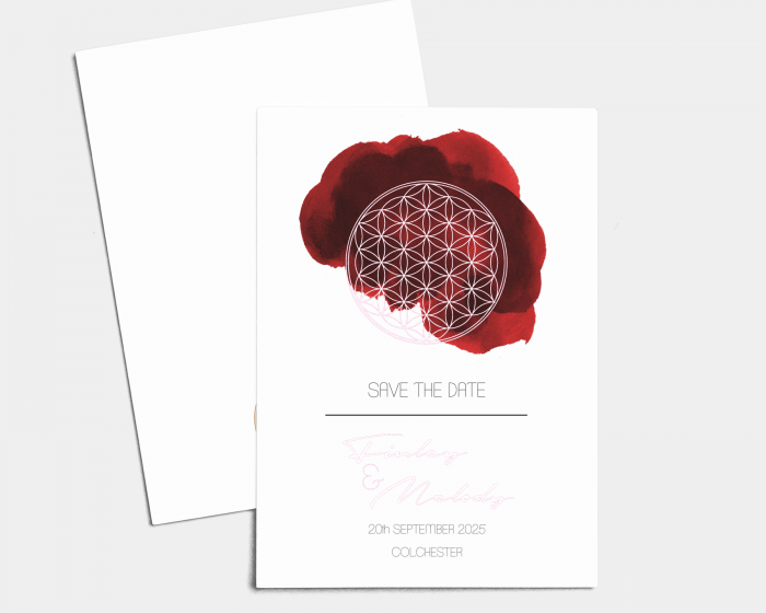 Flower of Life - Save the Date Card (portrait)