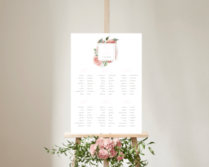 Summer Blossom - Seating Plan Poster 50x70 cm (portrait)