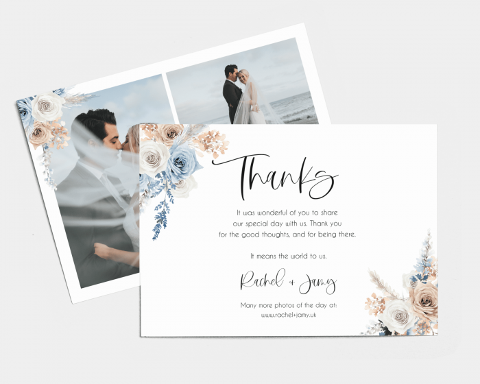 Bloomy Boho - Wedding Thank You Card