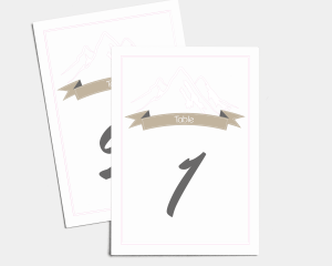 Love Mountains - Table Numbers set 1 - 10