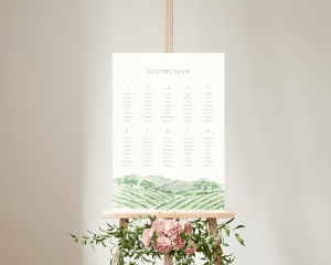 Painted Winery - Seating Plan Poster 50x70 cm (portrait)