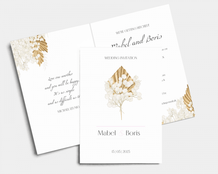 Ivory Luna - Wedding Invitation - Folded Card (portrait)