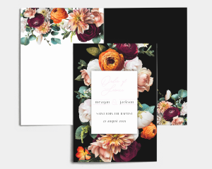 Florals - Order of Service Booklet Cover