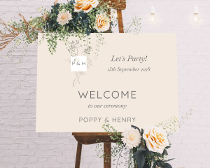 Floral Cube - Welcome Sign