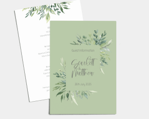 Leaves - Wedding Information Card
