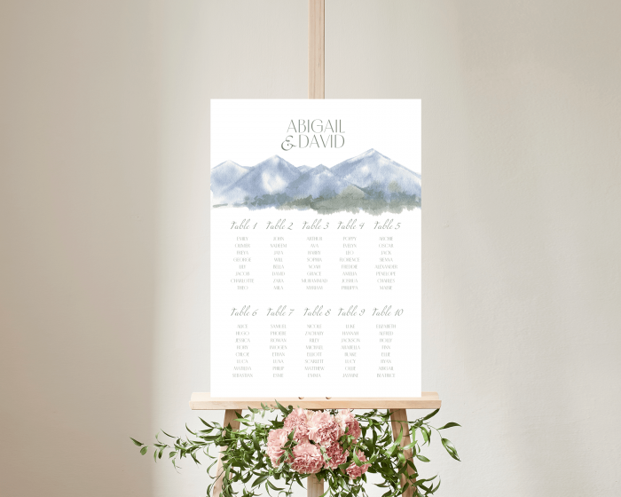 Countryside - Seating Plan Poster 50x70 cm (portrait)